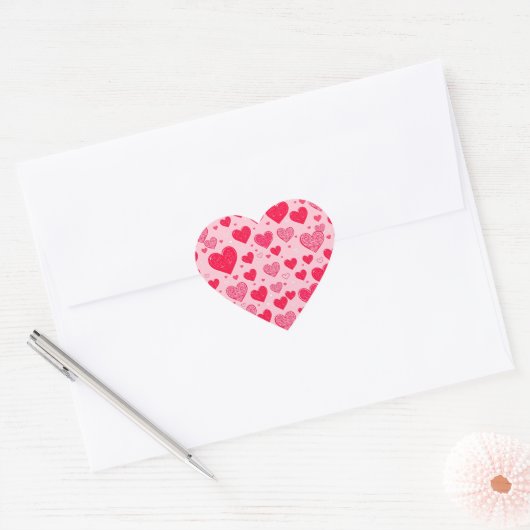 Valentijn liefde-Valentijn harten Hart Sticker (Envelop)