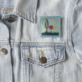 Valentijn, Liefdesbadge Vierkante Button 5,1 Cm (In situ)