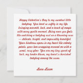 Valentijn Liefdeskever op Bloesemende Roos Kaart (Achterkant)