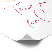 Valentijn Liefje Bedankt voor je komst Poster (Hoek)