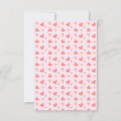 Valentijn Liefje Roze Perzik Harten Verjaardag Bedankkaart (Achterkant)