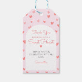 Valentijn Liefje Roze Perzik Harten Verjaardag Cadeaulabel (Voorkant)