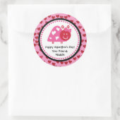 Valentijn lieveheersbeestje partij gunst ronde sticker (Tas)