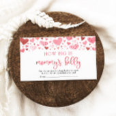 Valentijn Lieverd Hoe groot is mama's buik Informatiekaartje