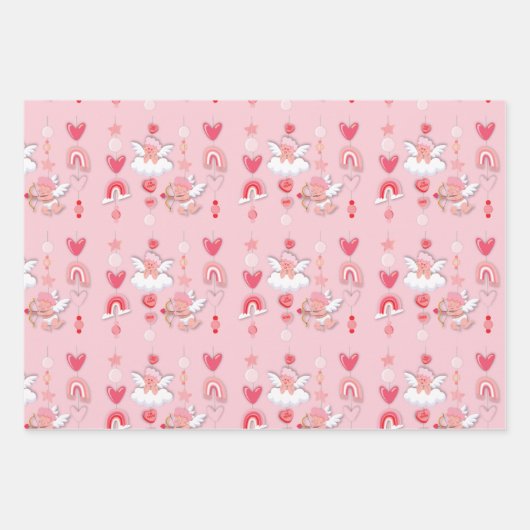 Valentijn Lieverd mobiel Baby shower Inpakpapier Vel (Voorkant 2)