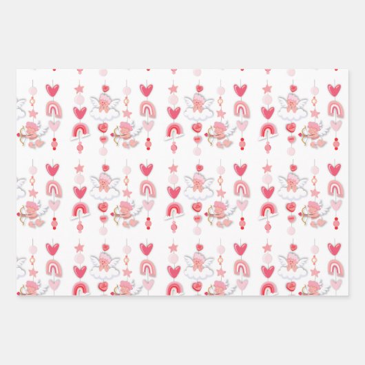 Valentijn Lieverd mobiel Baby shower Inpakpapier Vel (Voorkant)