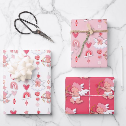 Valentijn Lieverd mobiel Baby shower Inpakpapier Vel (Voorkant)