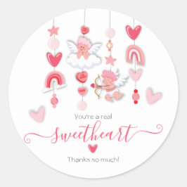 Valentijn Lieverd mobiel Baby shower Ronde Sticker