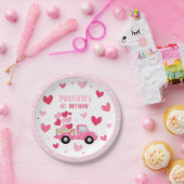 Valentijn Lieverd Roze eerste geboortedag Papieren Bordje (Feest)