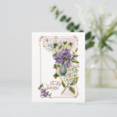Valentijn Lilies en Violet Briefkaart (Staand voorkant)