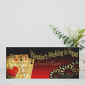 Valentijn LINEN Las Vegas Deluxe Jason Crystal Red Feestdagenkaart (Staand voorkant)