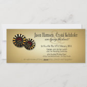 Valentijn LINEN Las Vegas Deluxe Jason Crystal Red Feestdagenkaart (Achterkant)