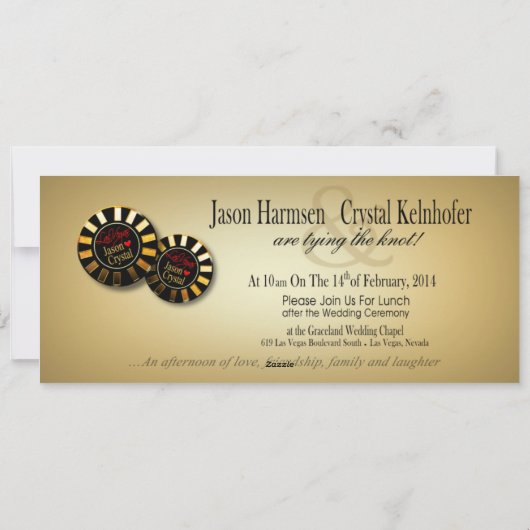 Valentijn LINEN Las Vegas Deluxe Jason Crystal Red Feestdagenkaart (Achterkant)