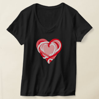valentijn lint hart t shirt ontwerp