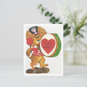  Valentijn Lion Drummer Feestdagenkaart (Staand voorkant)