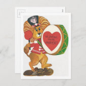  Valentijn Lion Drummer Feestdagenkaart (Voorkant / Achterkant)