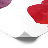 Valentijn lippenstift, Waterverf naadloze print. Poster (Hoek)