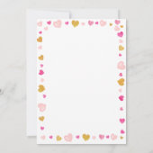 Valentijn Little Sweetheart Baby shower Kaart (Achterkant)