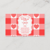 Valentijn Little Sweetheart Girl Boeken voor Baby Informatiekaartje (Voorkant)