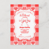 Valentijn Little Sweetheart Girl Diapper Raffle Informatiekaartje (Voorkant)