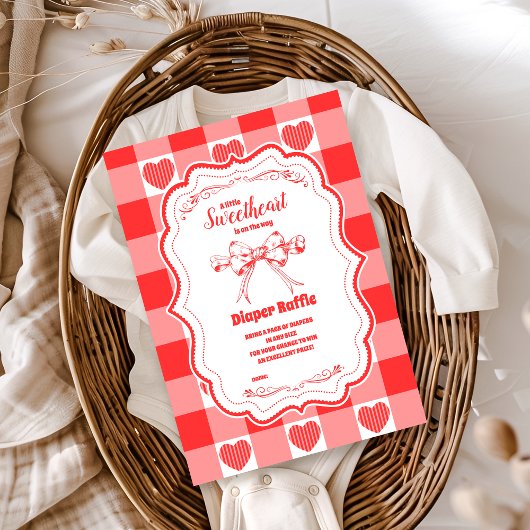 Valentijn Little Sweetheart Girl Diapper Raffle Informatiekaartje
