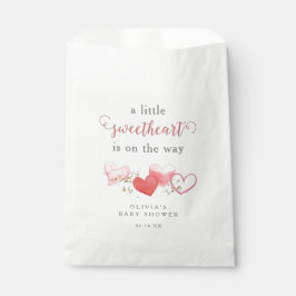 Valentijn Little Sweetheart Hearts Baby shower Bedankzakje