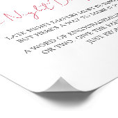 Valentijn Little Sweetheart Late Night Luiers Poster (Hoek)