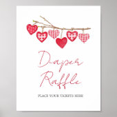 Valentijn Little Sweetheart Luier Raffle Poster (Voorkant)