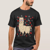Valentijn Llama Valentijnsdag Llama T-shirt (Voorkant)