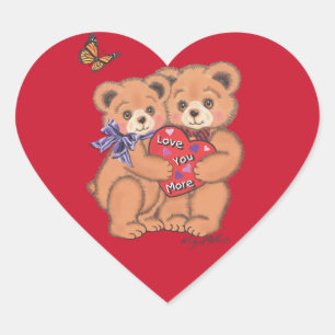 Valentijn Love Beren and Heart Hart Sticker