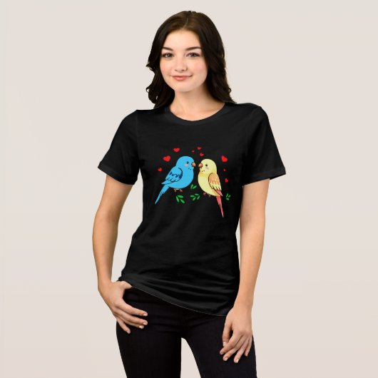 valentijn Love Birds T shirt Design (Voorkant volledig)