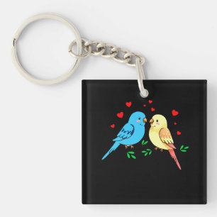 valentijn Love Birds T shirt Design Sleutelhanger