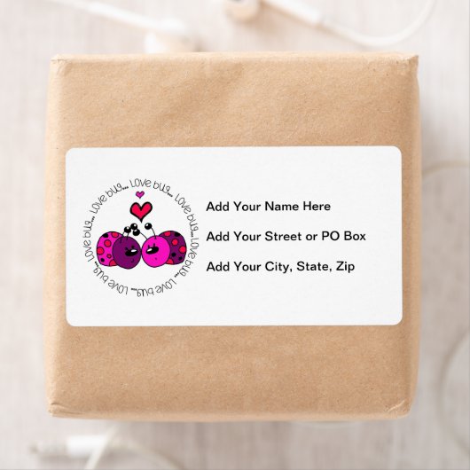 Valentijn Love Bug Etiket (Insitu)