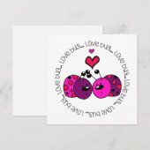 Valentijn Love Bug Feestdagenkaart (Voorkant / Achterkant)