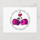 Valentijn Love Bug Feestdagenkaart (Voorkant)