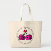 Valentijn Love Bug Grote Tote Bag (Voorkant)