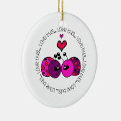 Valentijn Love Bug Keramisch Ornament (Rechts)