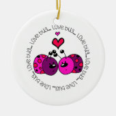 Valentijn Love Bug Keramisch Ornament (Voorkant)
