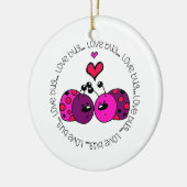 Valentijn Love Bug Keramisch Ornament (Links)