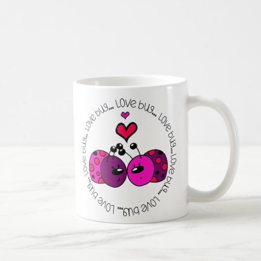 Valentijn Love Bug Koffiemok (Rechts)