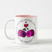Valentijn Love Bug Tweekleurige Koffiemok (Links)