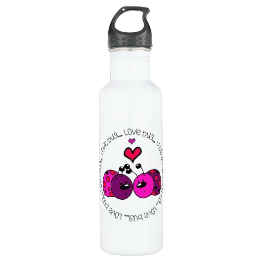 Valentijn Love Bug Waterfles (Voorkant)