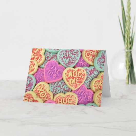 Valentijn Love Cookies Feestdagen Kaart (Voorkant)