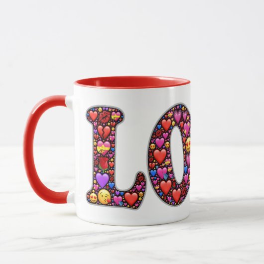 Valentijn Love Emoji's Red Mok (Links)