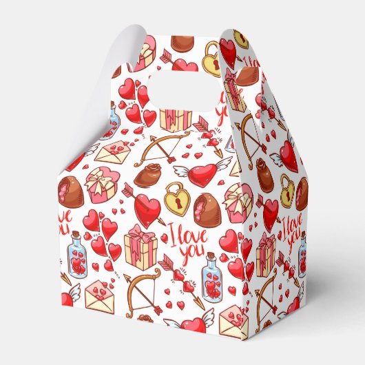 Valentijn Love Favor Box Bedankdoosjes (Achterkant)