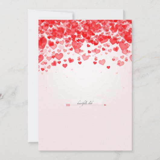 Valentijn Love Fotouitnodiging Kaart (Achterkant)