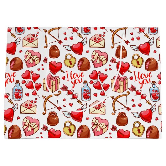 Valentijn Love Gift Bag Groot Cadeauzakje (Voorkant)