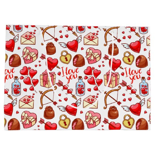 Valentijn Love Gift Bag Groot Cadeauzakje (Achterkant)