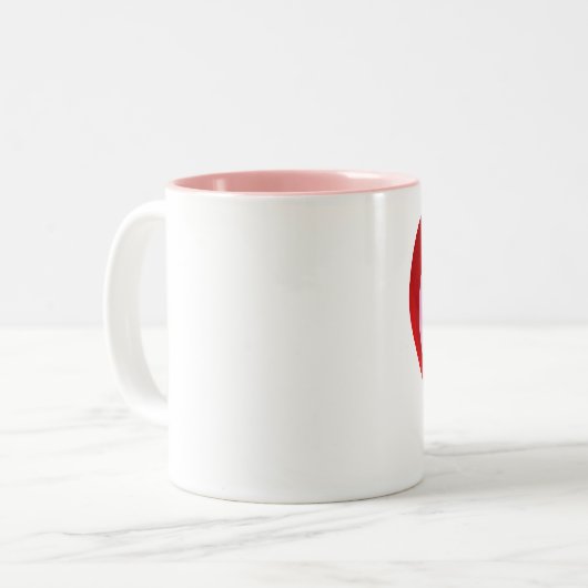 Valentijn Love Heart Mok (Voorkant links)