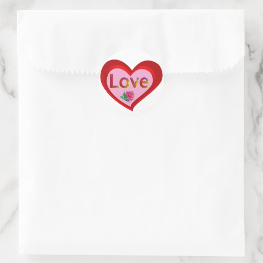 Valentijn Love Heart Stickers (Tas)